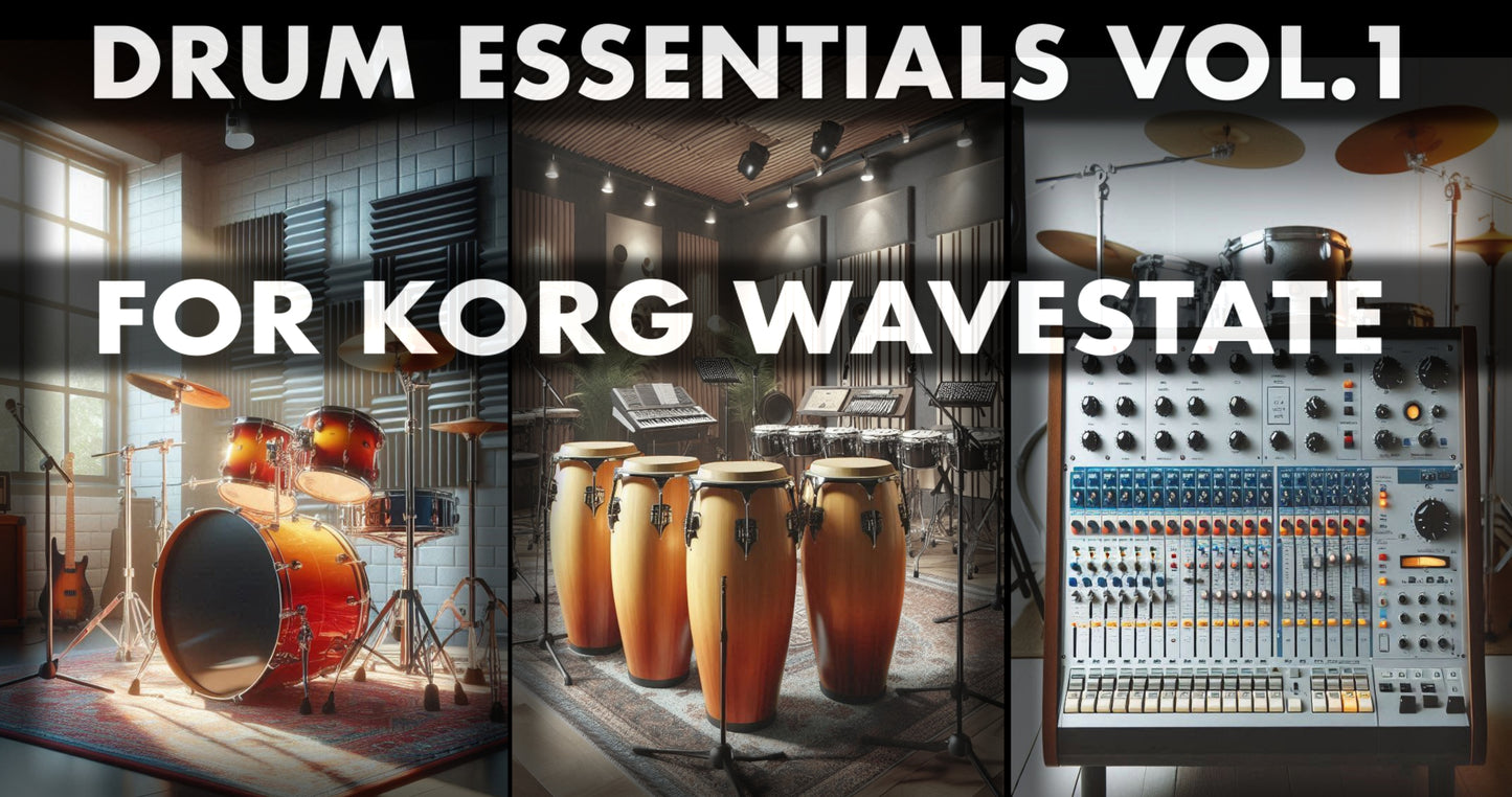 Drum Essentials Vol.1 - a Korg WaveState Synthesizer Soundpack, Soundset, Patches
