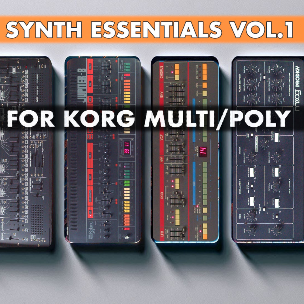 Synth Essentials Vol.1  - a Korg Multi/Poly Synthesizer Soundpack, Soundset, Patches. MultiPoly sounds, Multi/Poly sounds, presets, downloads