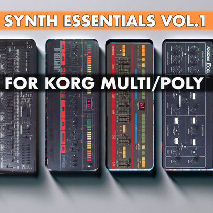 Synth Essentials Vol.1  - a Korg Multi/Poly Synthesizer Soundpack, Soundset, Patches. MultiPoly sounds, Multi/Poly sounds, presets, downloads